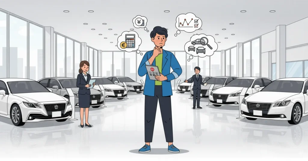 販売店で新車を選ぶ