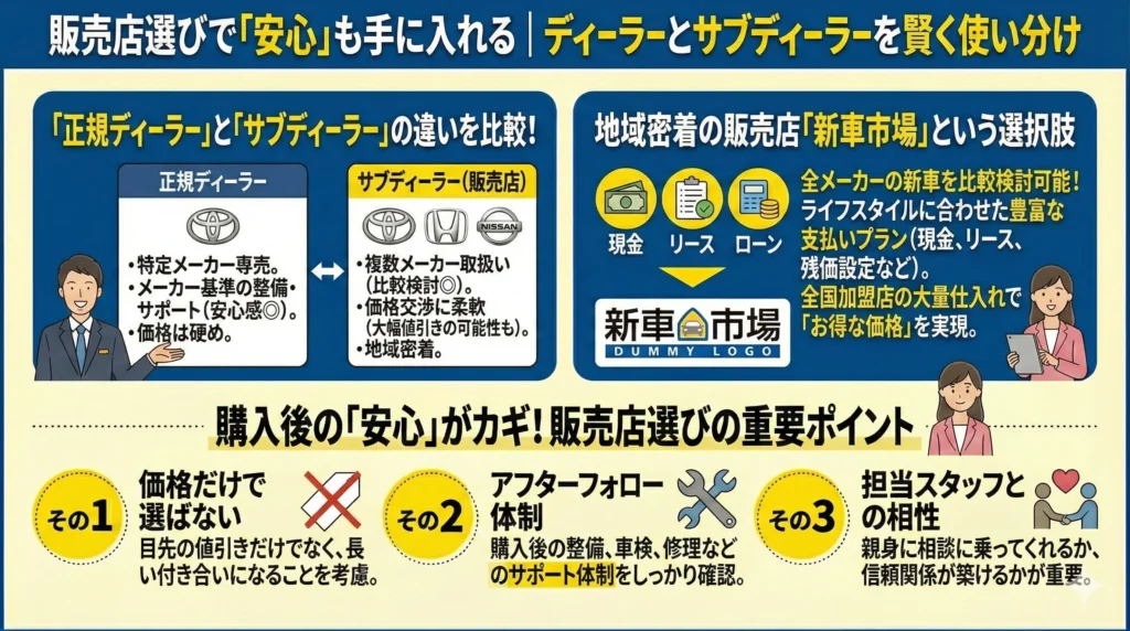 販売店選びで「安心」も手に入れる